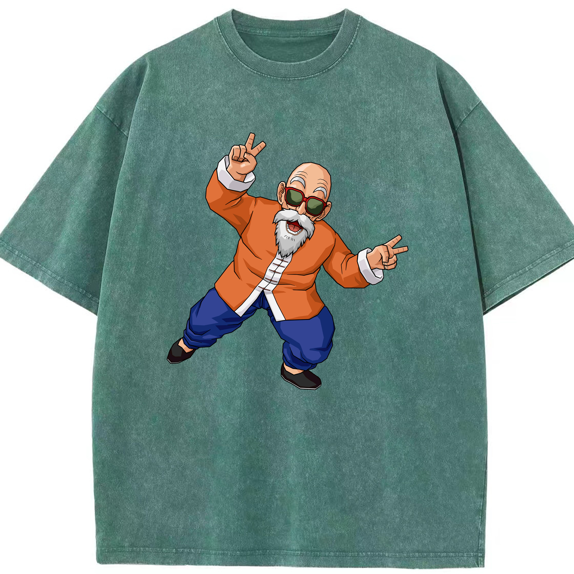 （画像用） ドラゴンボール 亀仙人（かめせんにん） DRAGON BALL Master Roshi Kame Sennin 綿100% ヴィンテージ風 半袖Tシャツ（フロントプリント）